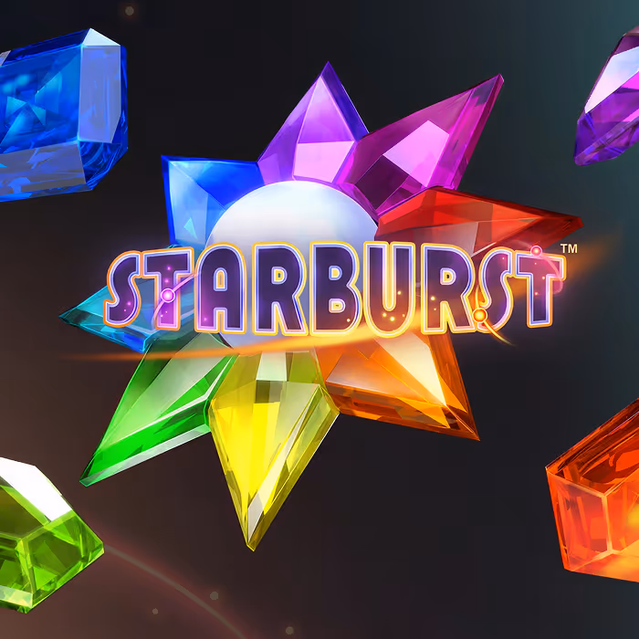 Starburst slot game with expanding wilds and vibrant gemstone symbols