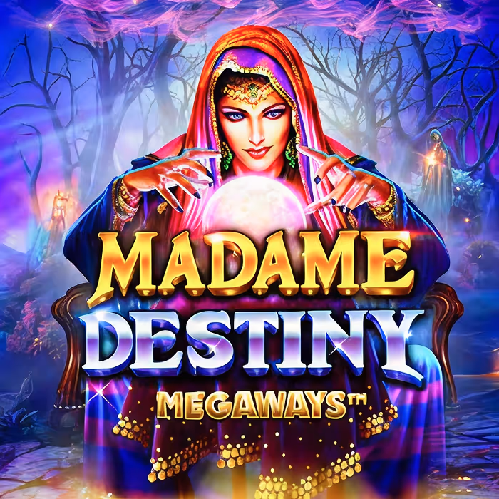 Madame Destiny fortune teller themed slot with mystical bonus features